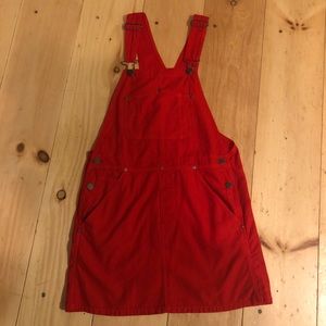 TNA Aritzia red overall dress jumper